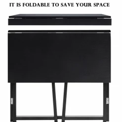 Folding Desk No Assembly Required, Compact Space Saving Writing Computer Desk