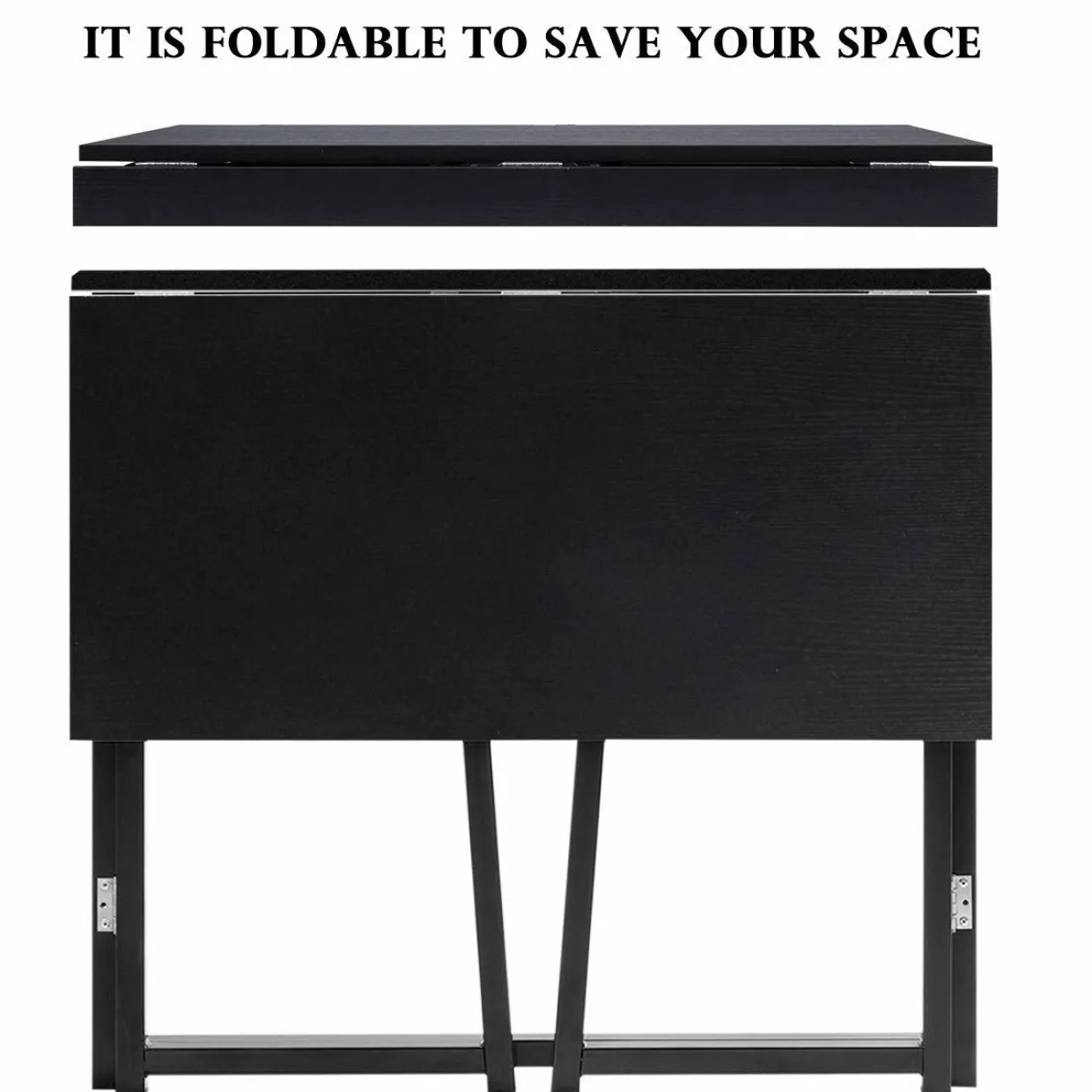Folding Desk No Assembly Required, Compact Space Saving Writing Computer Desk