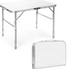 Folding Picnic Table, Portable Aluminum Camp Table with 3 Adjustable Heights
