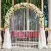 7.2 Ft Garden Arbor, Metal Trellis Arch for Climbing Plants, Indoor Outdoor Rose Arbor with Gate