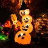 7 Ft Halloween Inflatable Stacked Pumpkins with Build-in LED Lights & Blower