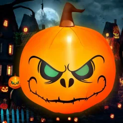 4 Ft Halloween Inflatable Pumpkin with Build-in LED Lights & Blower