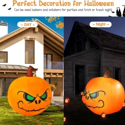4 Ft Halloween Inflatable Pumpkin with Build-in LED Lights & Blower