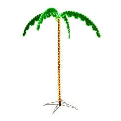 7 FT LED Lighted Palm Tree with 306 LED Lights, Outdoor & Indoor Holiday Decoration