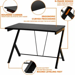 Gaming Desk PC Computer Desk, Home Office Study Writing Table for Small Space