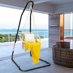 Hammock Stand, 360-Degree Rotation, Ideal for Backyard, Bedroom