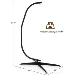 Hammock Stand, Steel C Stand for Hanging Chair, 360-Degree Rotation Egg Chair Stand
