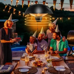 Hanging Patio Heater, 1500W Ceiling Mounted Infrared Heater with 1S Fast Heating