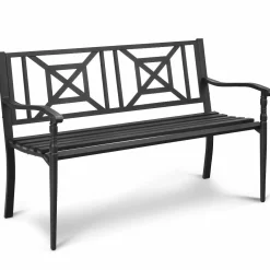 Heavy Duty Loveseat Bench for 2-3 People, Deck Bench Chair
