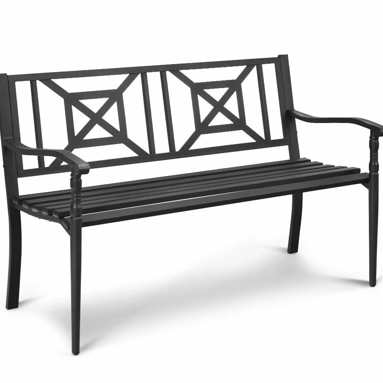 Heavy Duty Loveseat Bench for 2-3 People, Deck Bench Chair