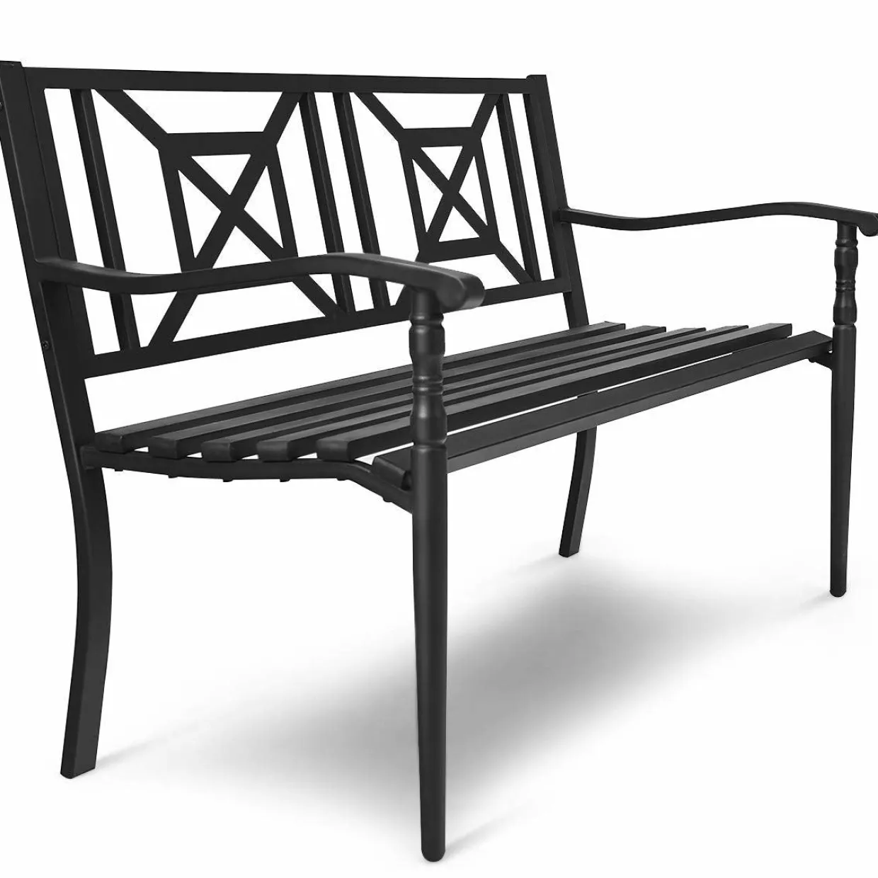 Heavy Duty Loveseat Bench for 2-3 People, Deck Bench Chair