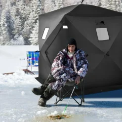 Ice Fishing Shelter, Pop-up Portable Ice Shanty Tent for 2-3 Person