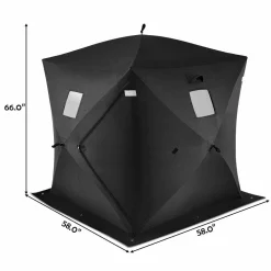 Ice Fishing Shelter, Pop-up Portable Ice Shanty Tent for 2-3 Person