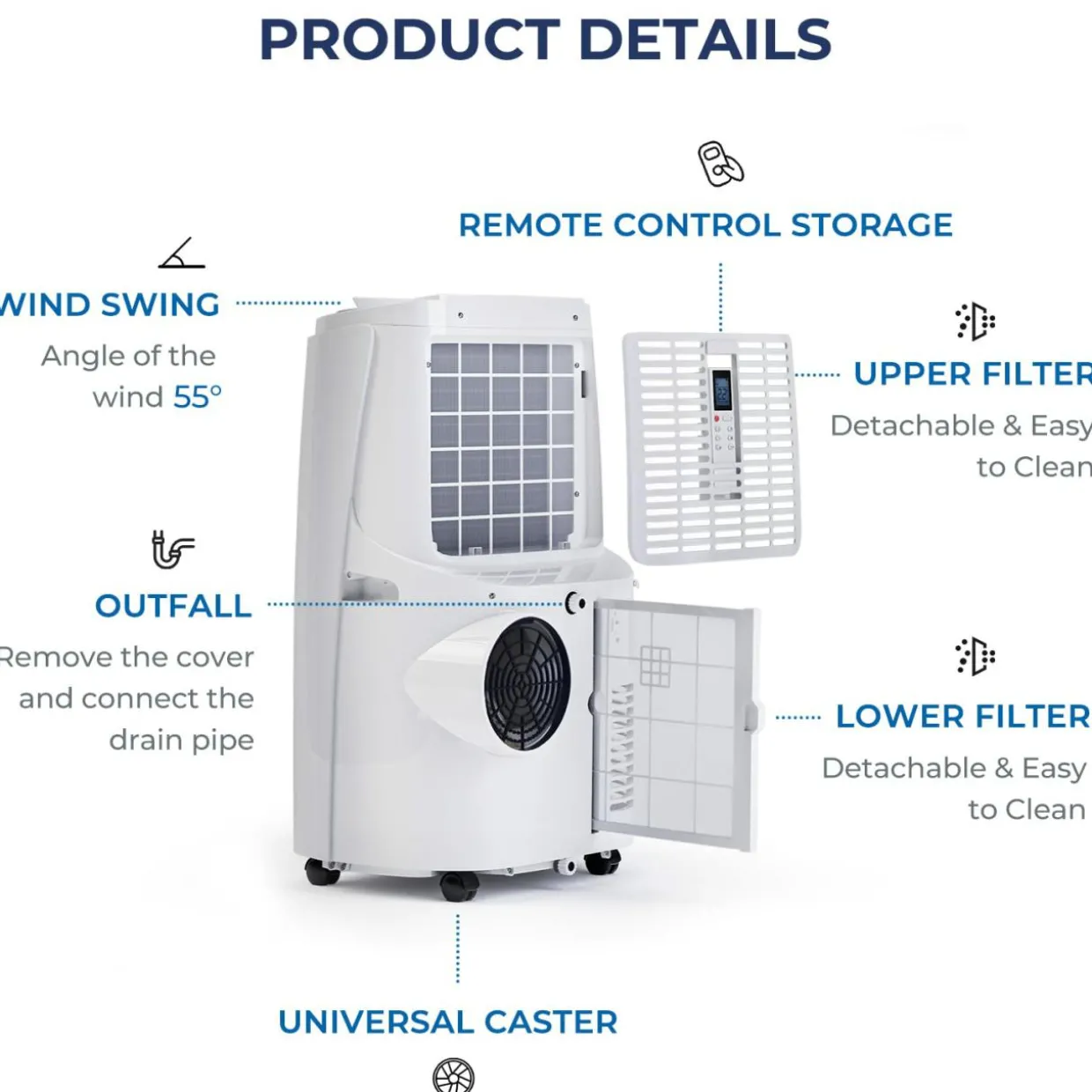 3 in 1 Air Cooler with Fan & Dehumidifier (12000BTU)