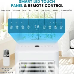 3-in-1 Air Cooler & Dehumidifier & Fan with 24H Timer, Child Lock for Living Room