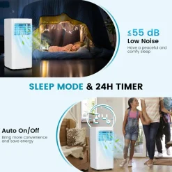 3-in-1 Air Cooler & Dehumidifier & Fan with 24H Timer, Child Lock for Living Room
