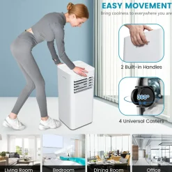 3-in-1 Air Cooler & Dehumidifier & Fan with 24H Timer, Child Lock for Living Room