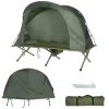 4-in-1 Camping Cot Tent for 1 Person, Foldable Elevated Tent Set, Portable Tent W/Waterproof External Cover