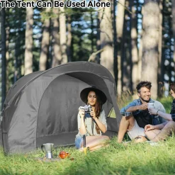 4-in-1 Camping Cot Tent for 1 Person, Foldable Elevated Tent Set, Portable Tent W/Waterproof External Cover