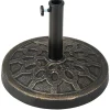 30lbs Patio Market Umbrella Base, Heavy Duty Outdoor Stand, Cast Iron Umbrella Holder for Garden Beach, Classic Round Umbrella Standing Deck Porch