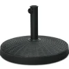 49 LBS Patio Umbrella Base, 20.5 Inch Outdoor Umbrella Stand W/Rattan Design