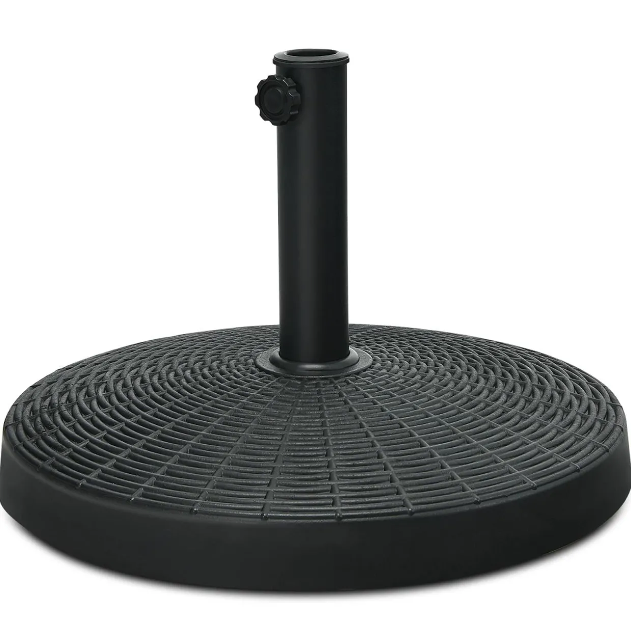 49 LBS Patio Umbrella Base, 20.5 Inch Outdoor Umbrella Stand W/Rattan Design