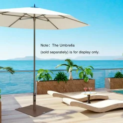 50 LBS Patio Umbrella Stand, Fits for 1.6 - 1.9 Umbrella Pole  (Bronze)