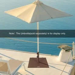 50 LBS Patio Umbrella Stand, Fits for 1.6 - 1.9 Umbrella Pole  (Bronze)