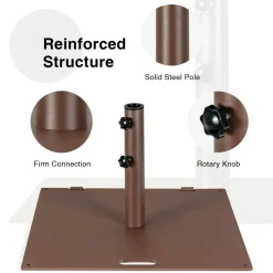 50 LBS Patio Umbrella Stand, Fits for 1.6 - 1.9 Umbrella Pole  (Bronze)