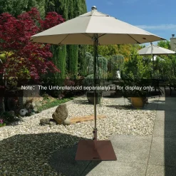 50 LBS Patio Umbrella Stand, Fits for 1.6 - 1.9 Umbrella Pole  (Bronze)