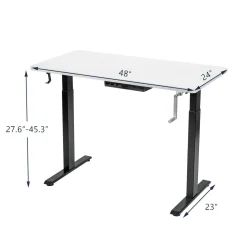 Manual Height Adjustable Standing Desk, 48