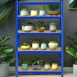 Metal Storage Shelves, 60inches Heavy Duty Frame Organizer, 5-Tier Garage Shelf