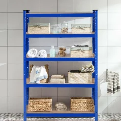 Metal Storage Shelves, 60inches Heavy Duty Frame Organizer, 5-Tier Garage Shelf