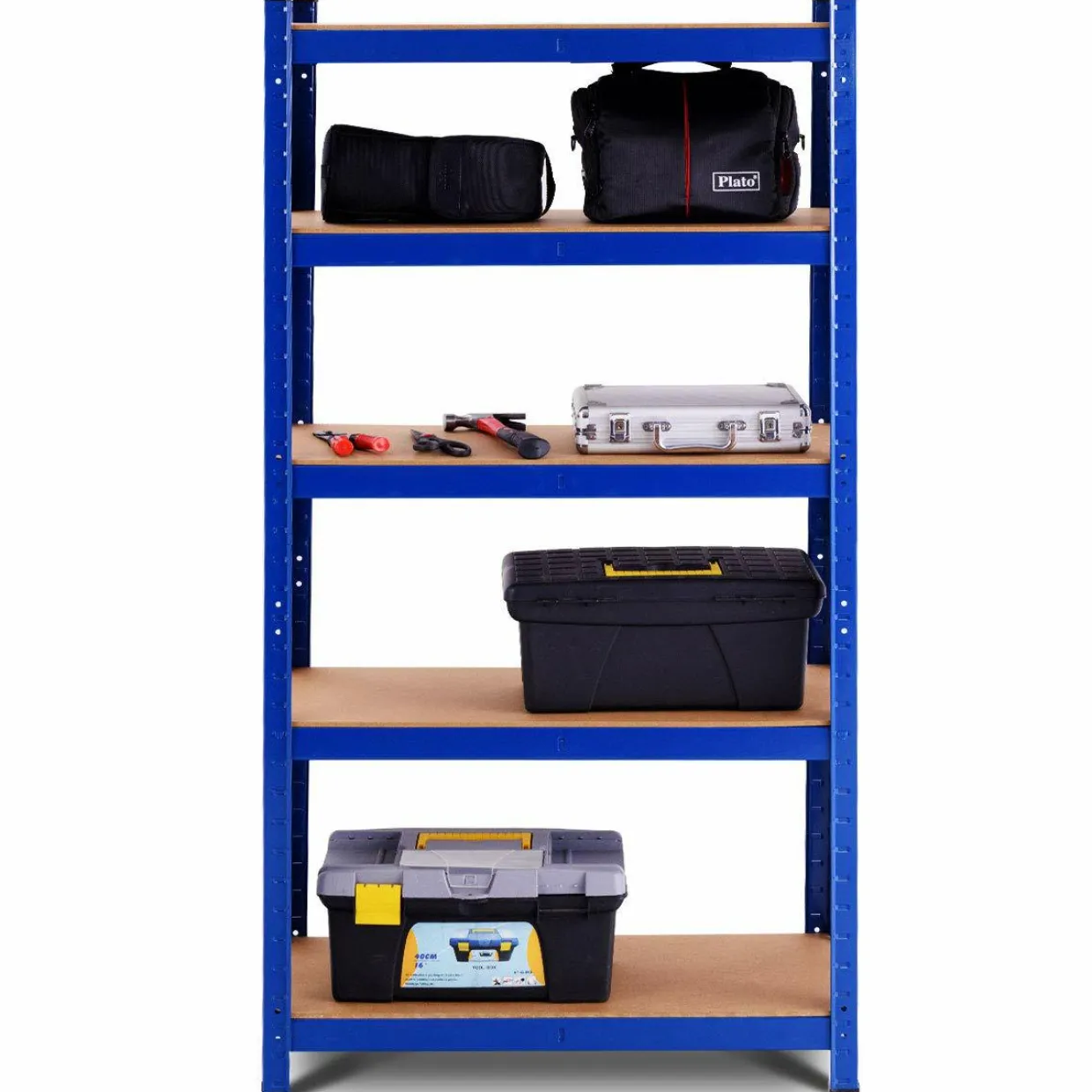 Metal Storage Shelves, 60inches Heavy Duty Frame Organizer, 5-Tier Garage Shelf