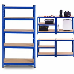 Metal Storage Shelves, 60inches Heavy Duty Frame Organizer, 5-Tier Garage Shelf