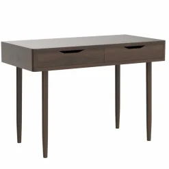 Mid-Century Desk with 2 Drawers, Writing Study Desk, PC Laptop Desk