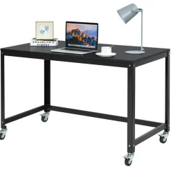 Mobile Computer Desk, Simple Style Rolling Home Office Desk Study Table Writing Desk