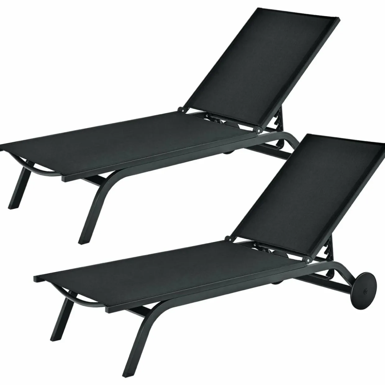 Outdoor Aluminum Chaise Lounge, Patio Lounge Recliner Chair