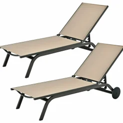 Outdoor Aluminum Chaise Lounge, Patio Lounge Recliner Chair