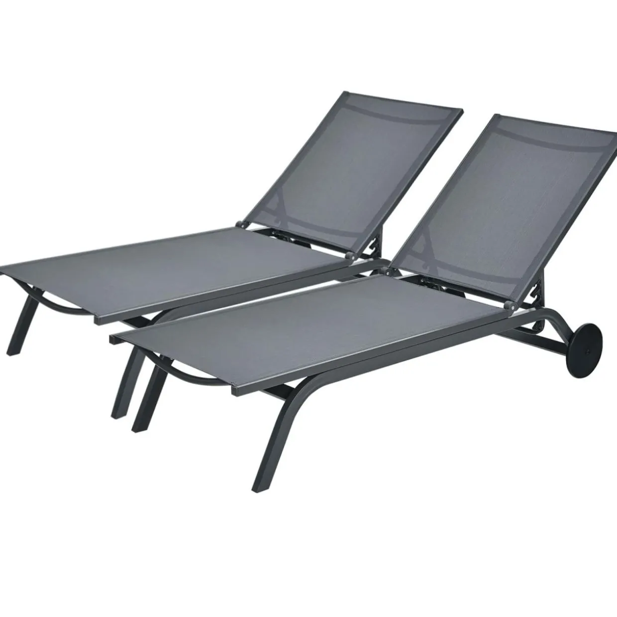 Outdoor Aluminum Chaise Lounge, Patio Lounge Recliner Chair