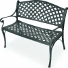 Outdoor Garden Bench Park Bench, All-Weather Cast Aluminum Patio Bench Chair Porch Loveseat