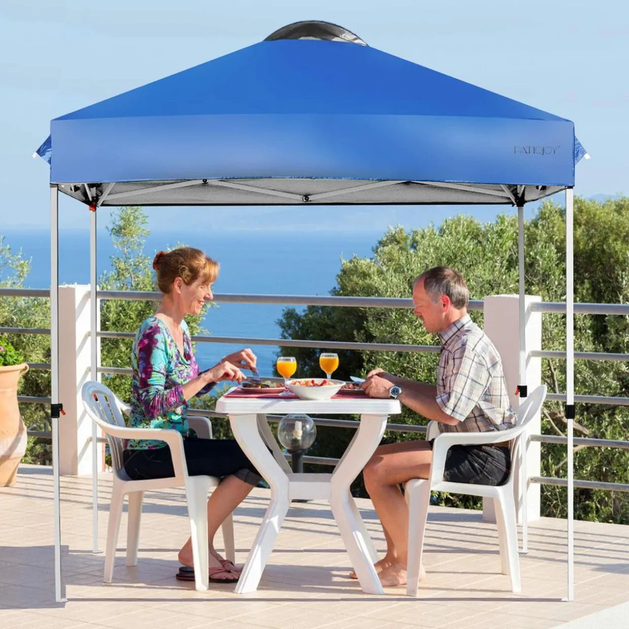 Outdoor Pop-up Canopy Tent, 6.6 x 6.6 FT Height Adjustable Commercial Instant Canopy