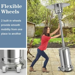 Patio Heater, 50000 BTU Propane Heater with Wheels