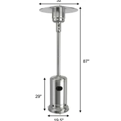 Patio Heater, 50000 BTU Propane Heater with Wheels