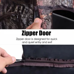 2-3 Person Pop up Ground Blind, Portable Hunting Blind with 360 Degree Mesh Windows