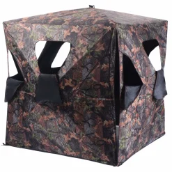 2-3 Person Pop up Ground Blind, Portable Hunting Blind with 360 Degree Mesh Windows