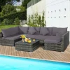 7-Piece Patio Furniture Set, Outdoor Sectional PE Rattan Sofa Set