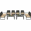 4-Piece Patio Rattan Furniture Set, Outdoor Conversation Set