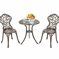 3 Pieces Outdoor Bistro Set, Patio Furniture Set