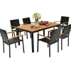 7 Pieces Outdoor Patio Dining Set, Patiojoy Outdoor Conversation Set